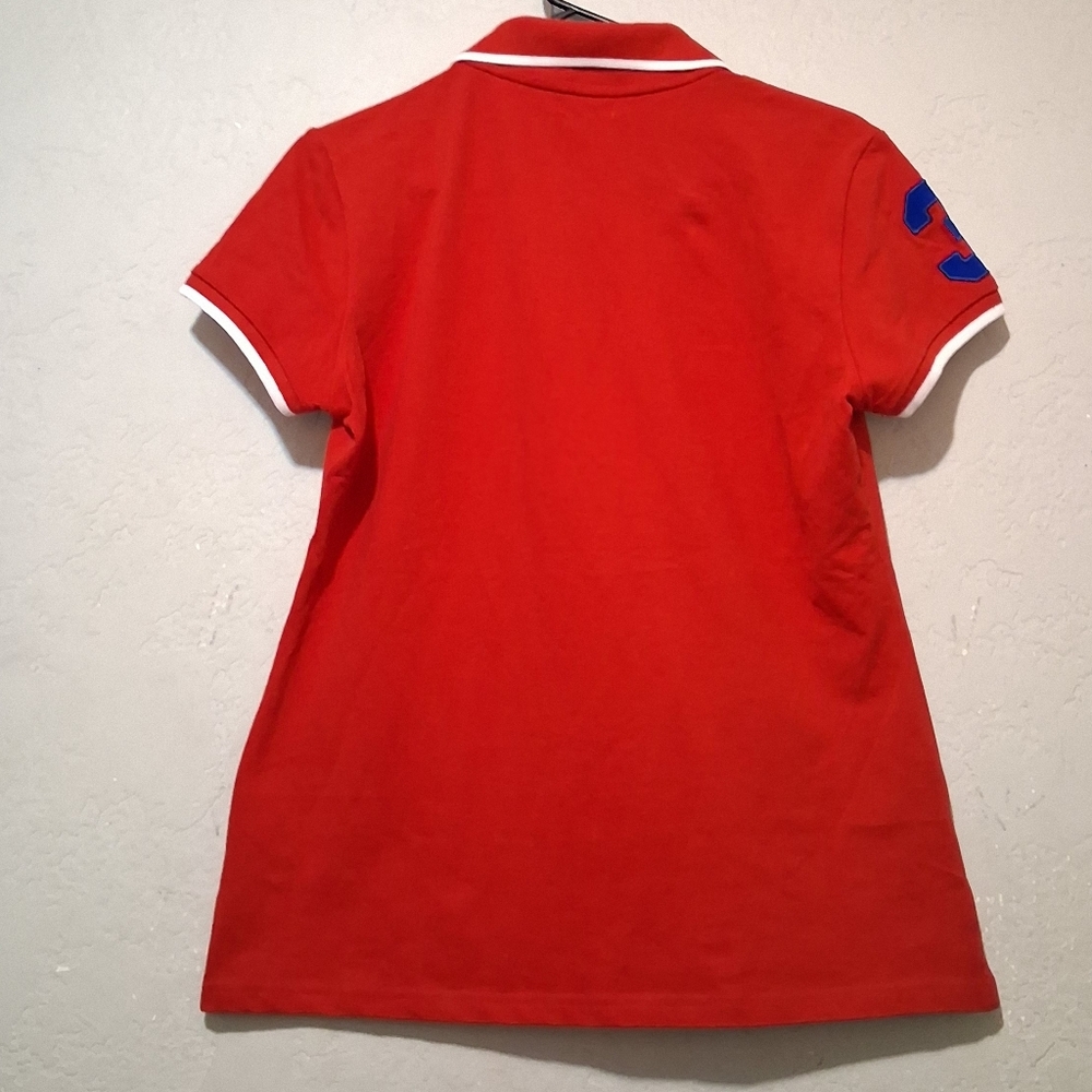 U.S. Polo Assn Women Short Sleeve Red  Polo Shirt SzM Pony Logo USPA 3 Classic - Picture 6 of 15